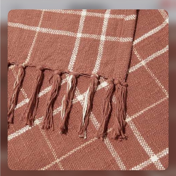 Little Korboose Other - LITTLE KORBOOSE Woven Throw Blanket in Rust “50x60”